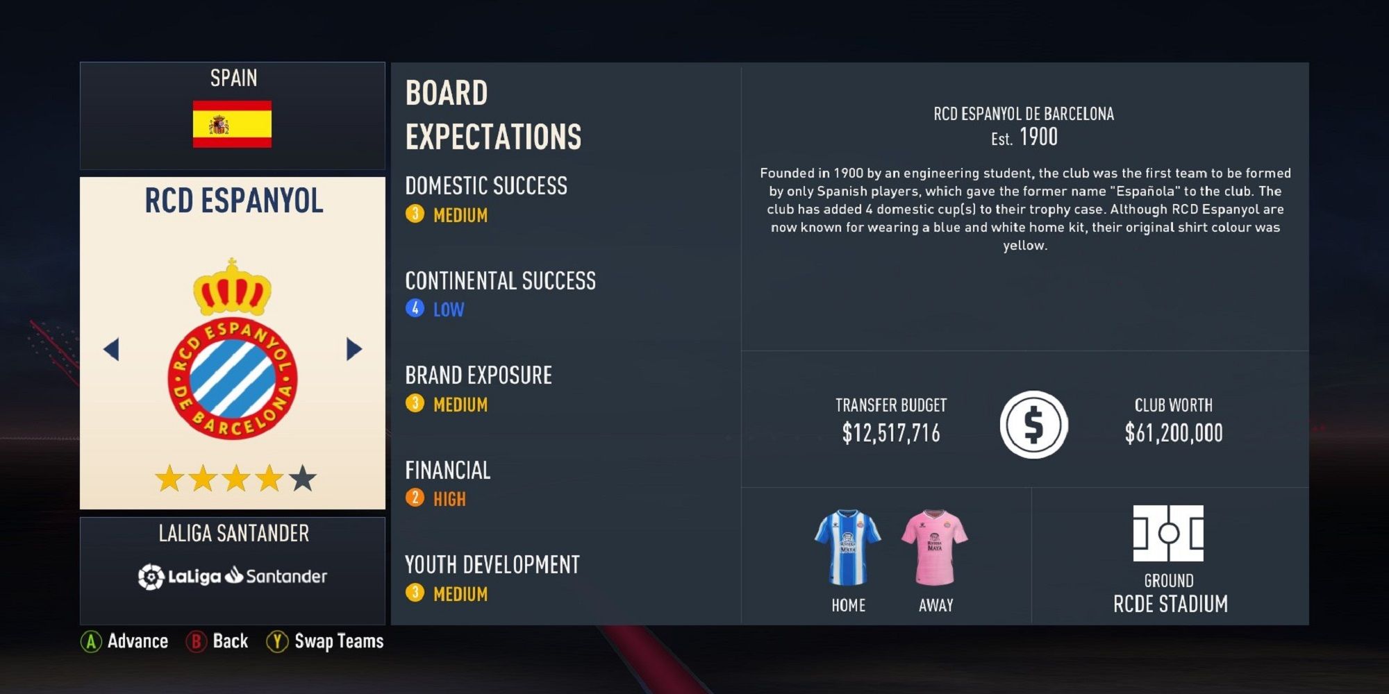 An image of Espanyol in FIFA 23
