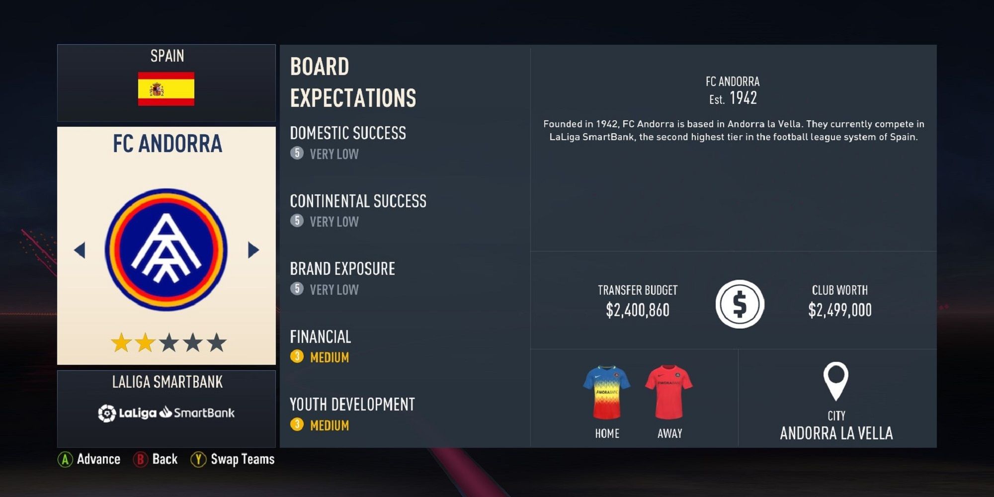 An image of FC Andorra in FIFA 23