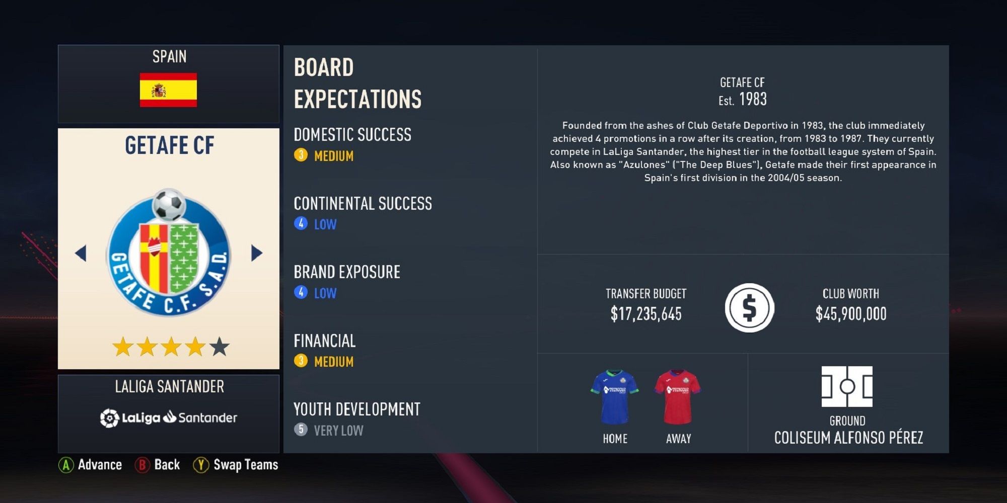 An image of Getafe in FIFA 23