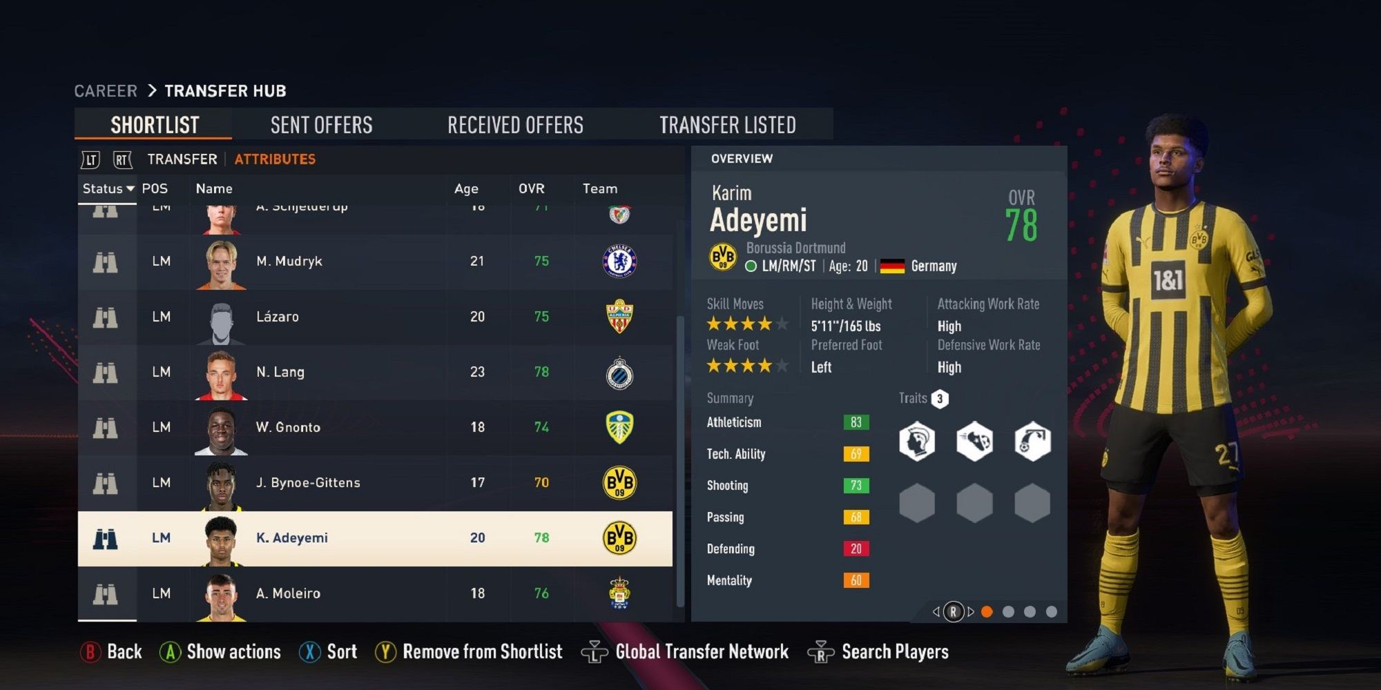 An image of Karim Adeyemi in FIFA 23