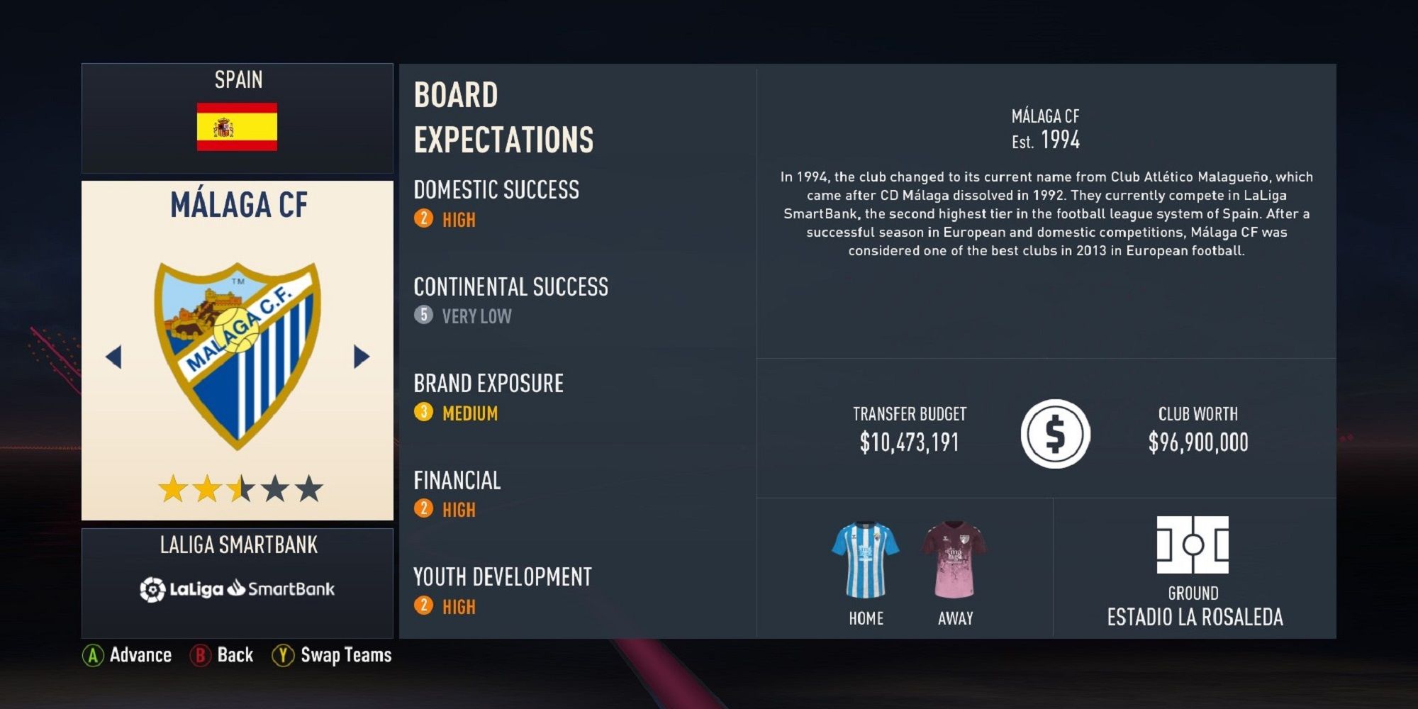 An image of Malaga in FIFA 23