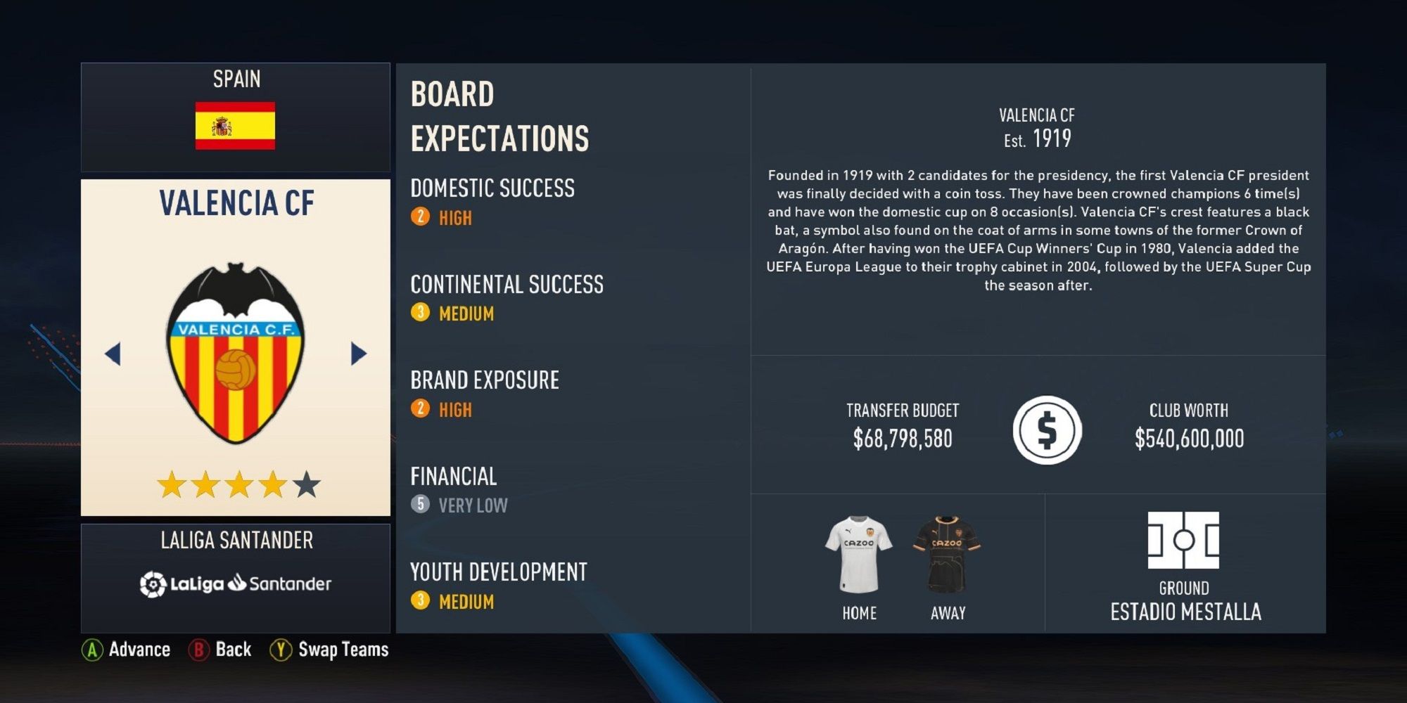 An image of Valencia in FIFA 23