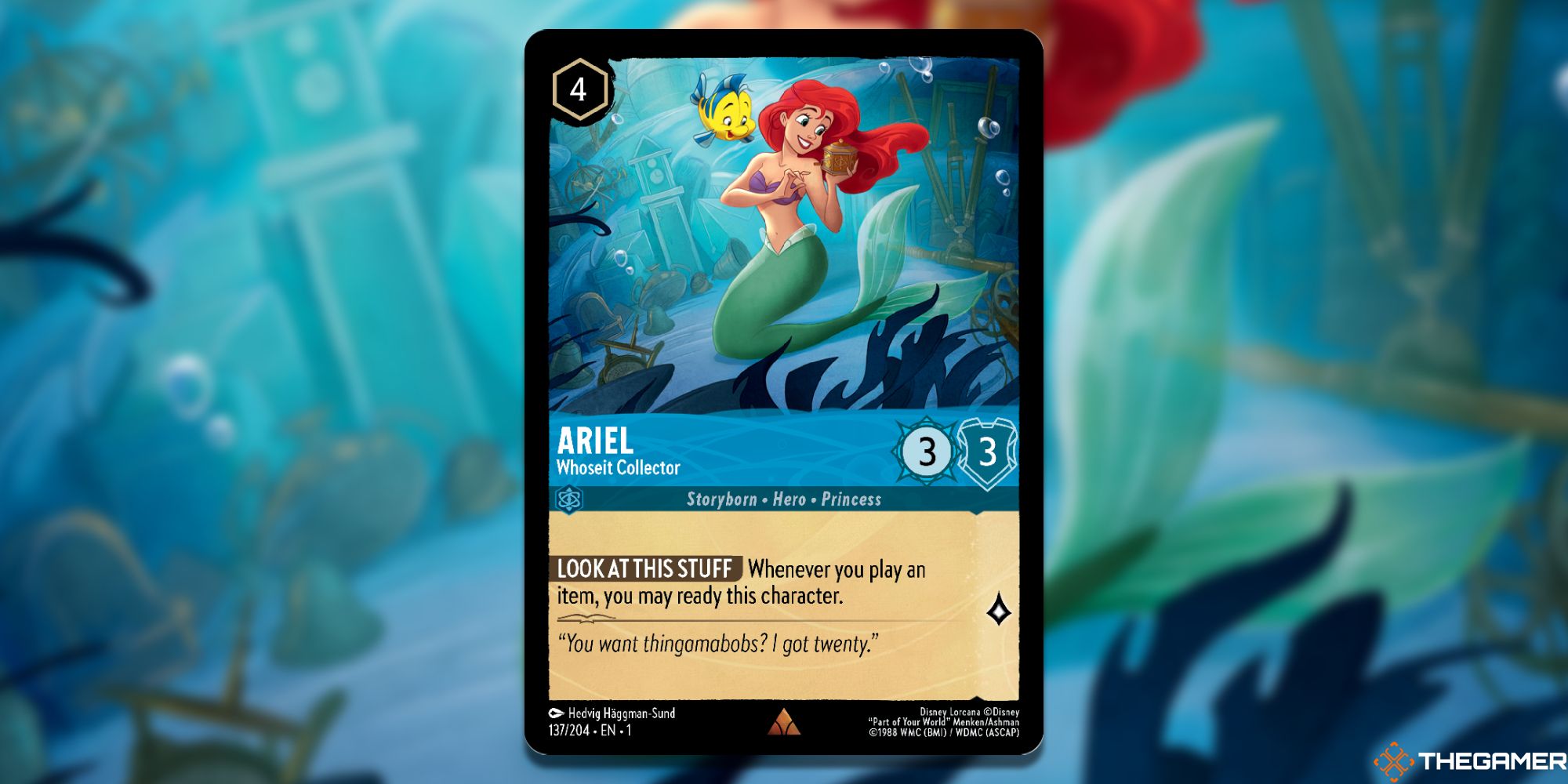 ariel whoseit collector full card lorcana