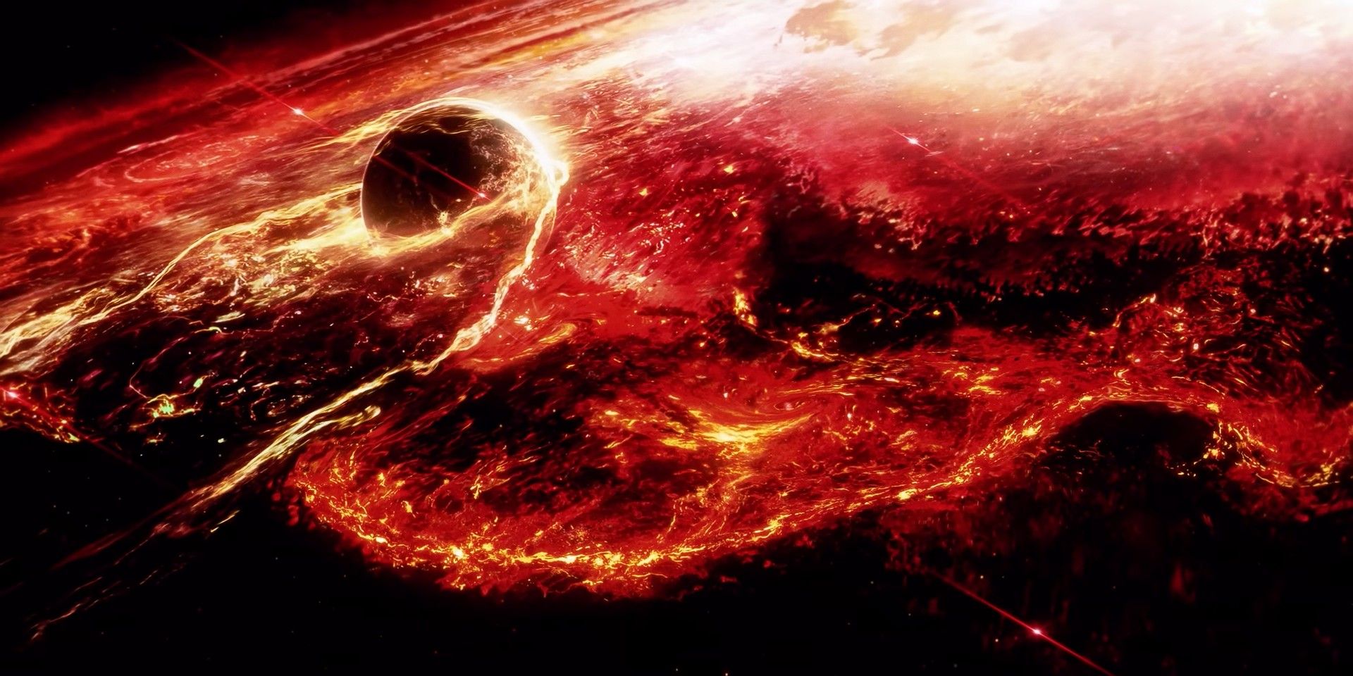 Armored Core 6 Fires of Rubicon screenshot of coral flames in space