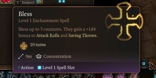 In game description of Bless in Baldur's Gate 3