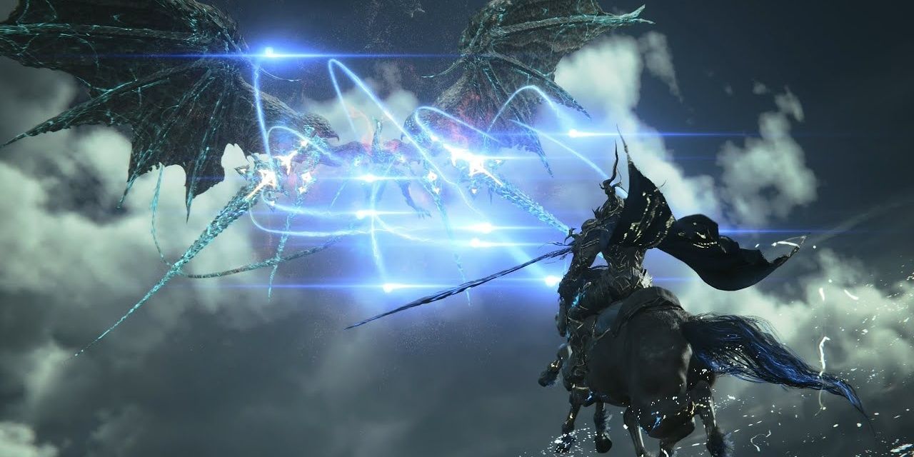 Bahamut and Odin fighting