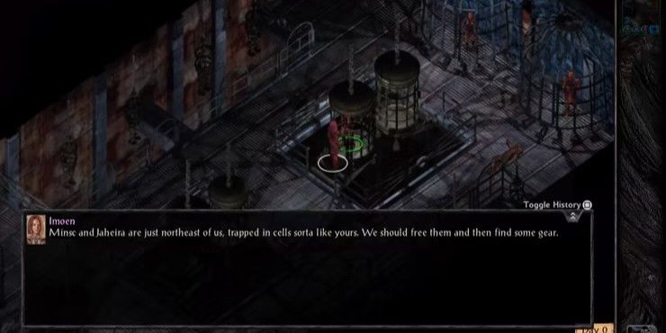 Imoen saving player the and the party from prison in Baldur's Gate 2