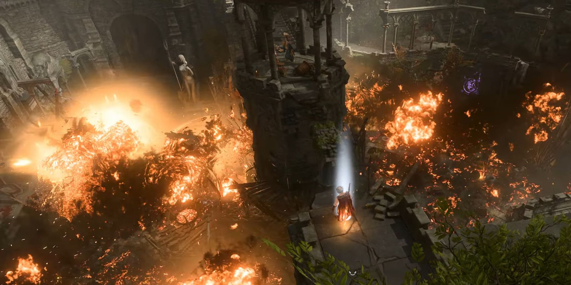 Baldur's Gate 3 fortress exploding