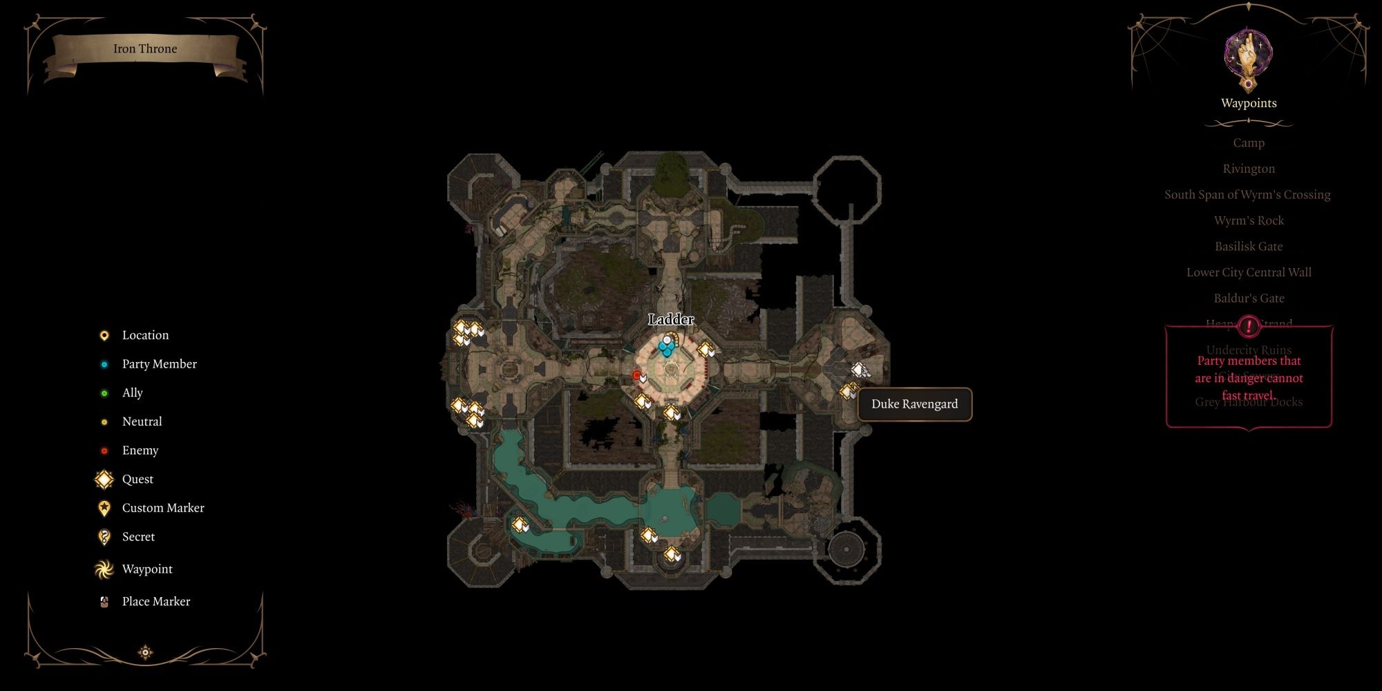 Baldur's Gate 3 Iron Throne Duke's Location