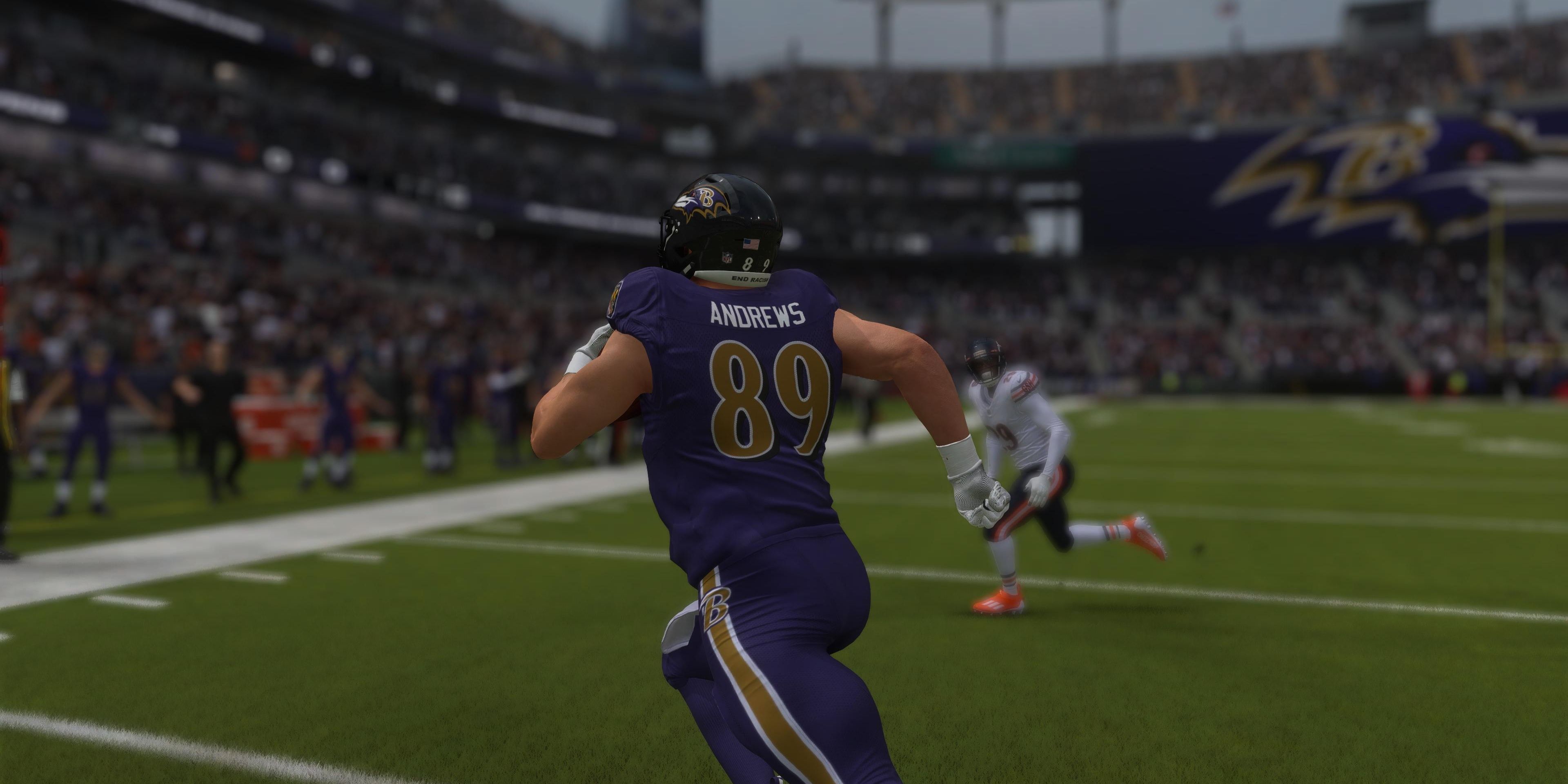 mark andrews running for first down