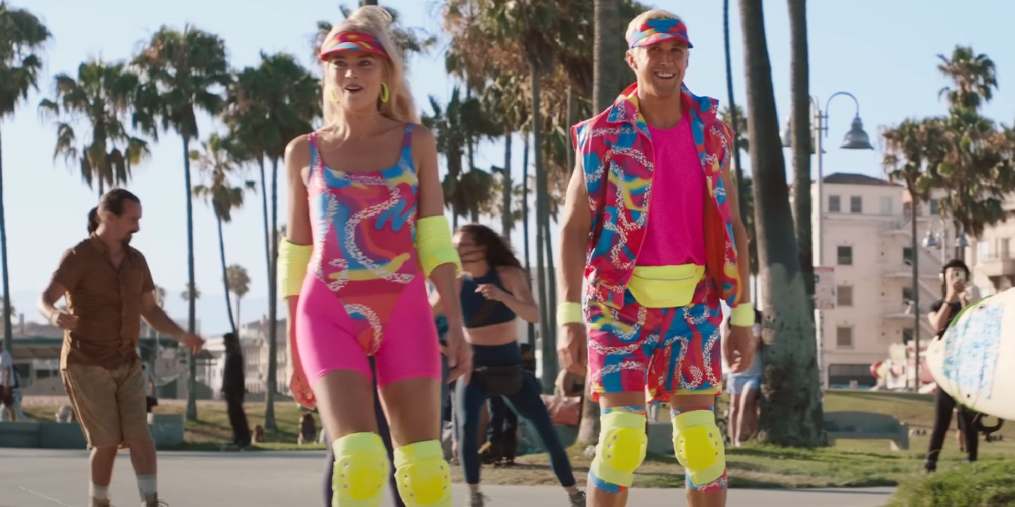 Barbie and Ken rollerblading in Malibu