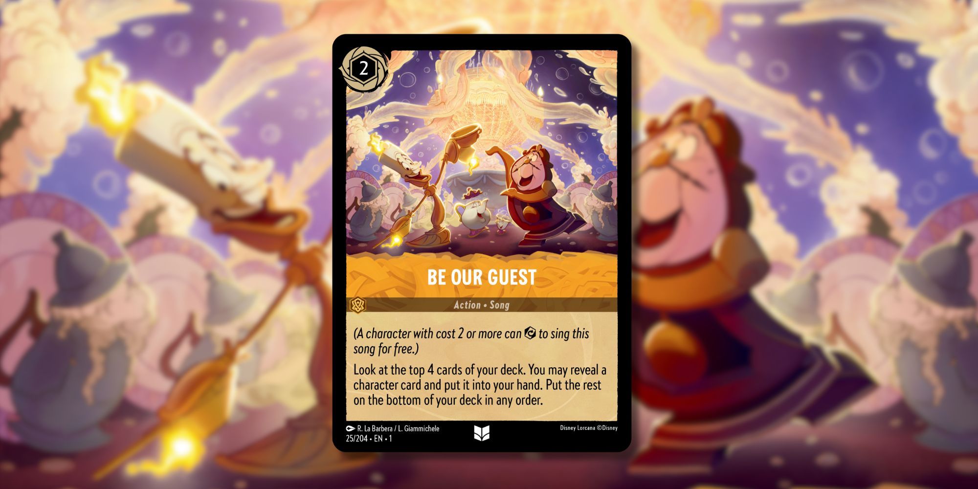 Be Our Guest Song Card From Disney Lorcana