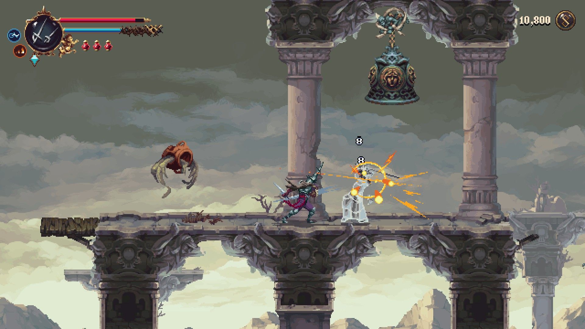Blasphemous 2 - Fighting enemies in the Aqueduct area