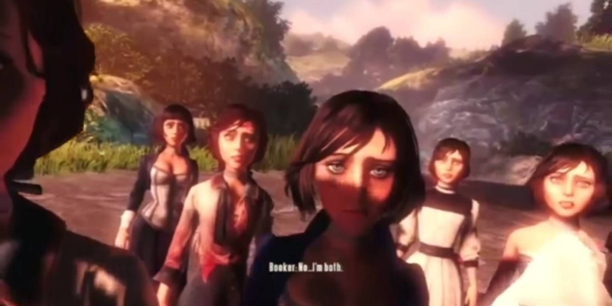 Booker's Death While Multiple Elizabeths Look On in Bioshock Infinite