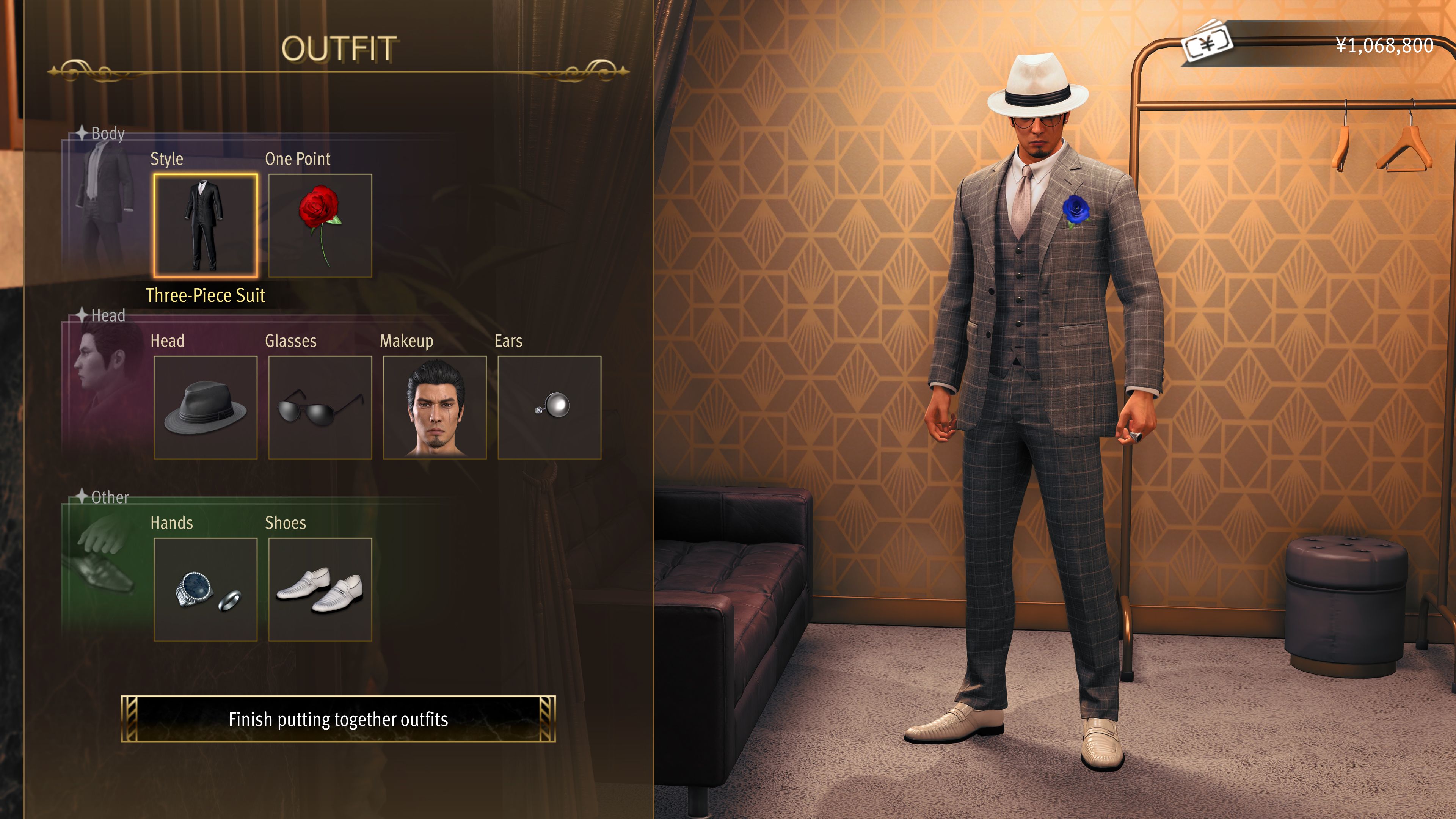 kiryu at the boutique choosing clothes in like a dragon gaiden the man who erased his name