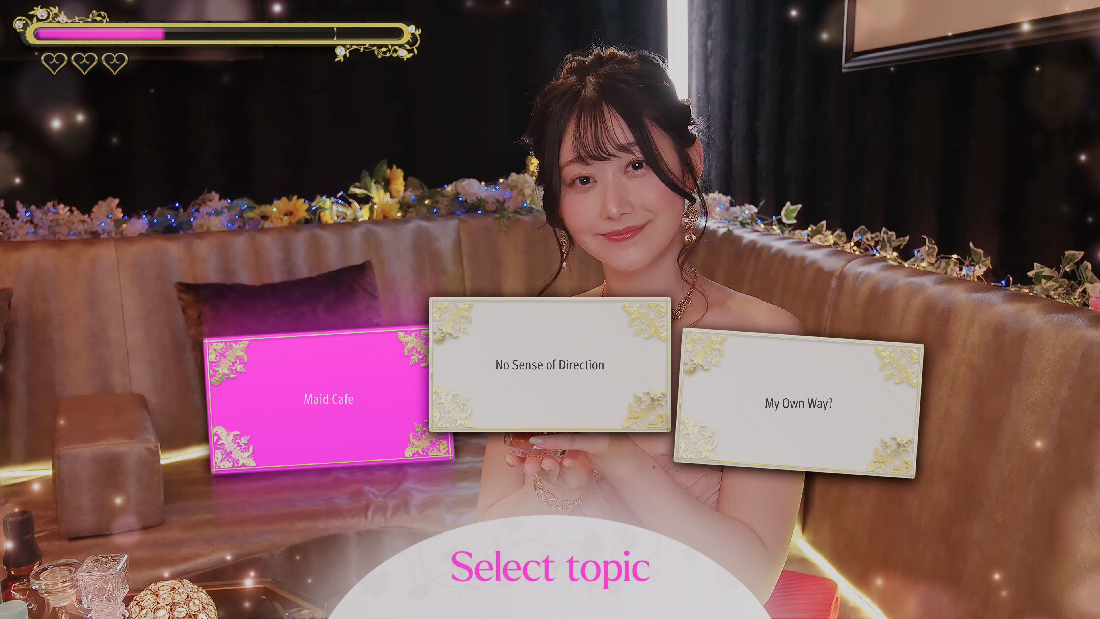 speaking to a hostess at the cabaret club in like a dragon gaiden the man who erased his name