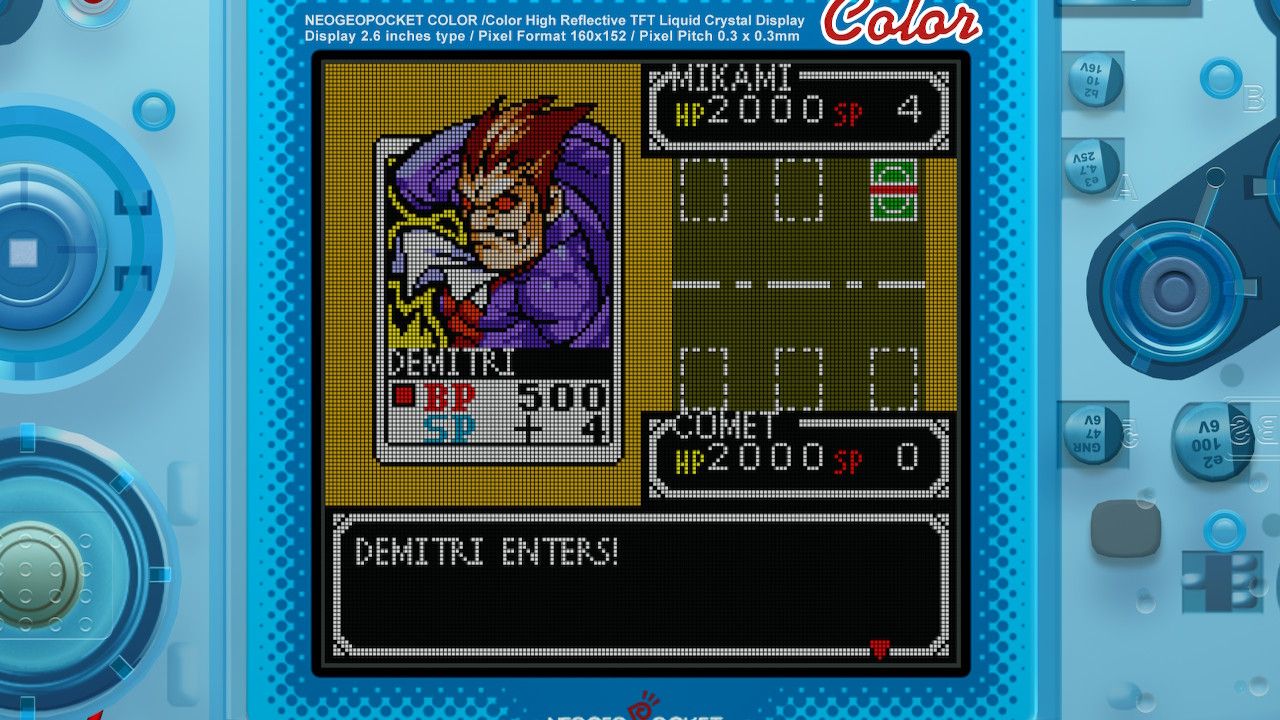 A screenshot of a Demetri card from Card Fighter's Clash.