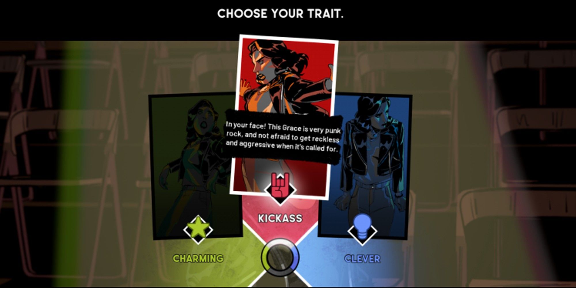 Personality trait select screen