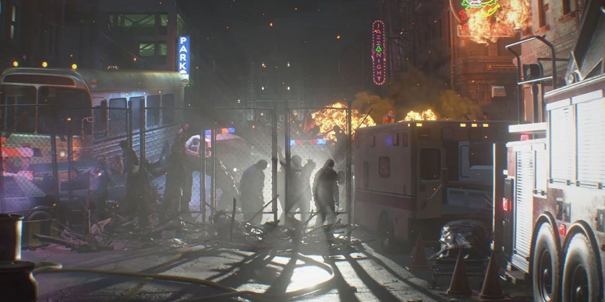 Raccon City At Night During The Outbreak