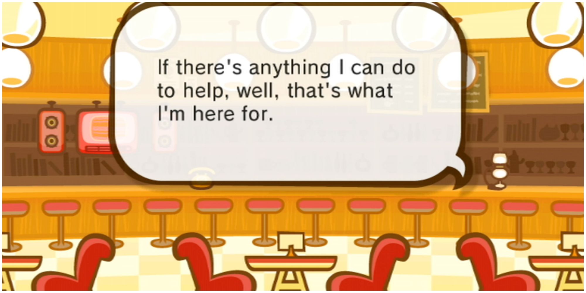 Barista Talking To Player From Rhythm Heaven Fever