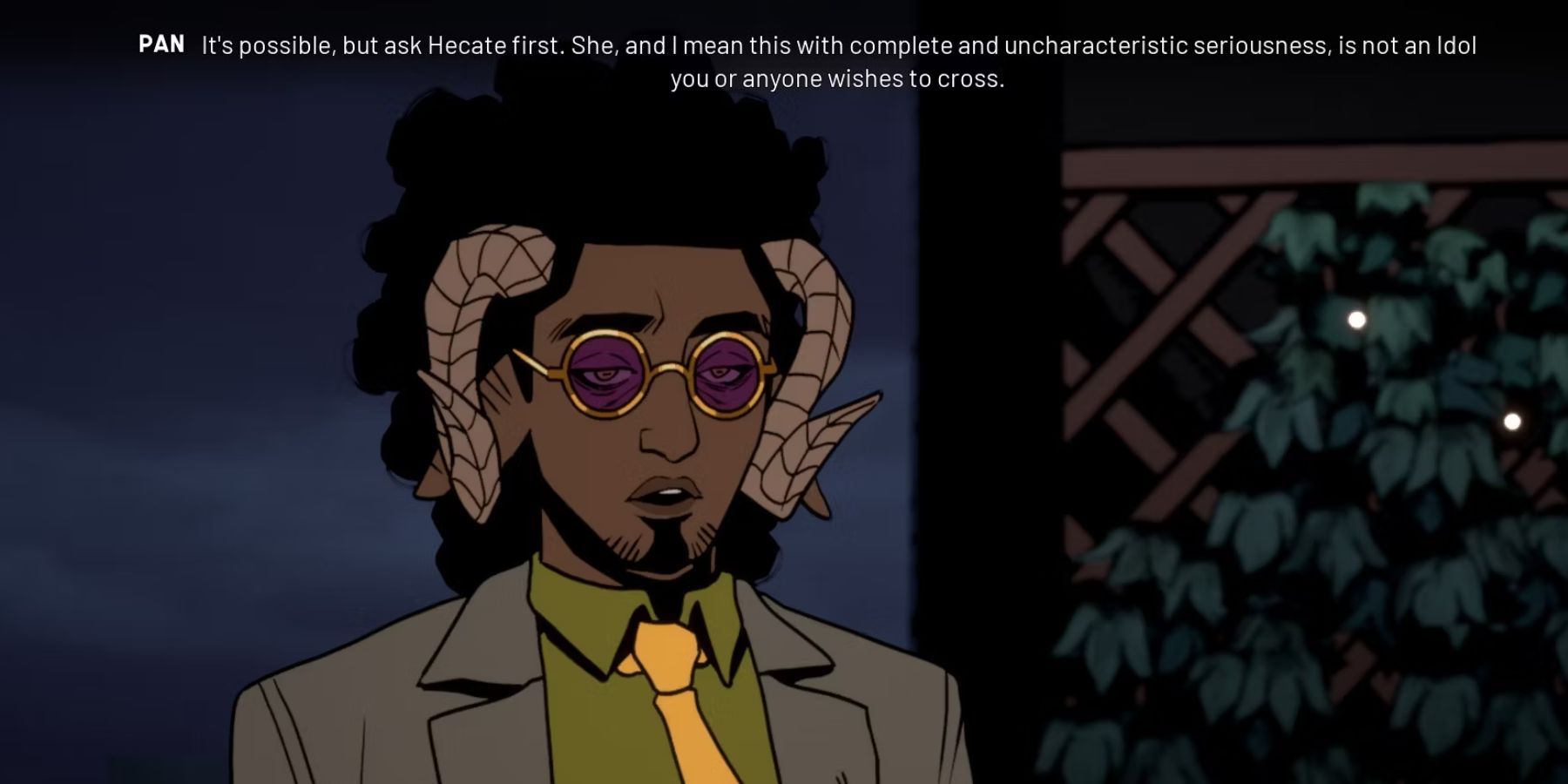 pan talking about hecate stray gods the roleplaying musical