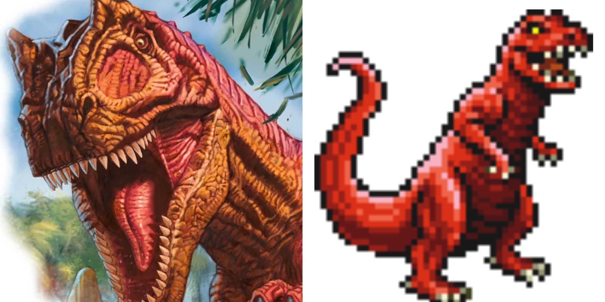 allodsaurus from dungeons and dragons and allosaurus from final fantasy