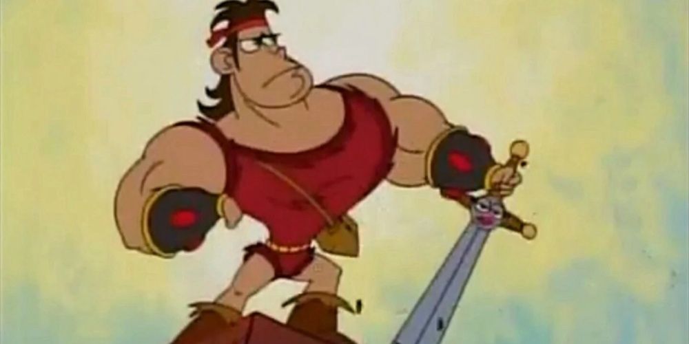 Dave from Dave The Babarian Hitting A Heroic Pose