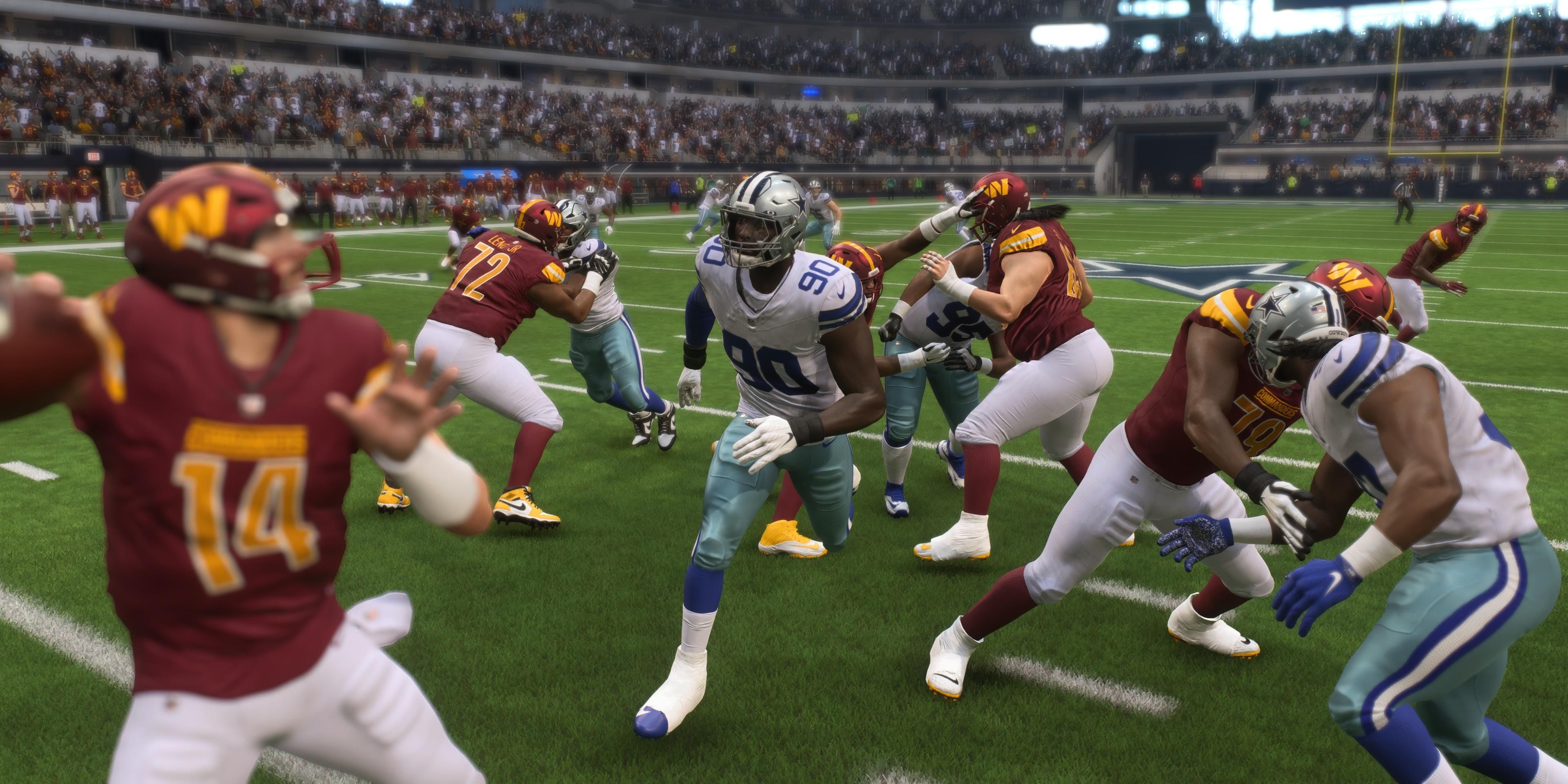 Demarcus Lawrence rushing the quarterback