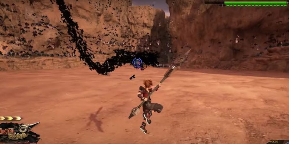 Demon Tide winding up for an attack in Kingdom Hearts 3