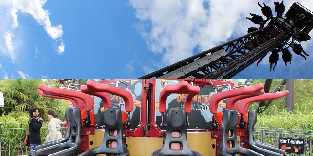 Detonator Bombs Away roller coaster drop zone