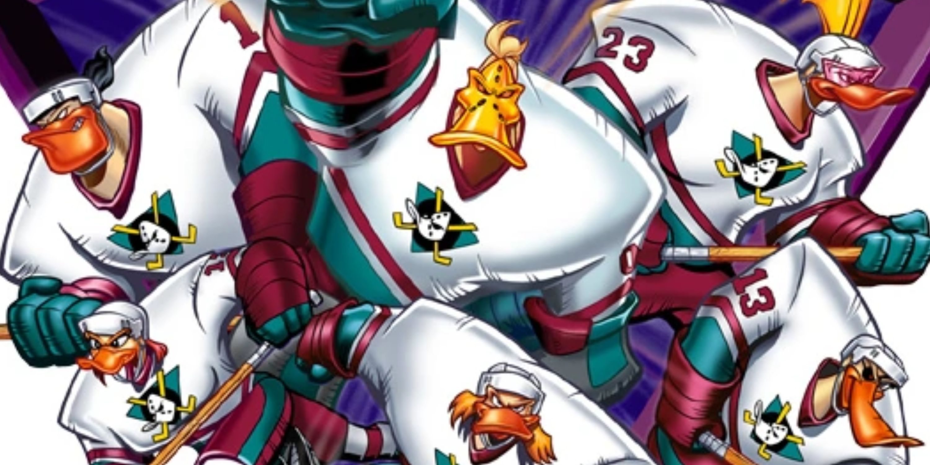 the mighty ducks team from the animated series