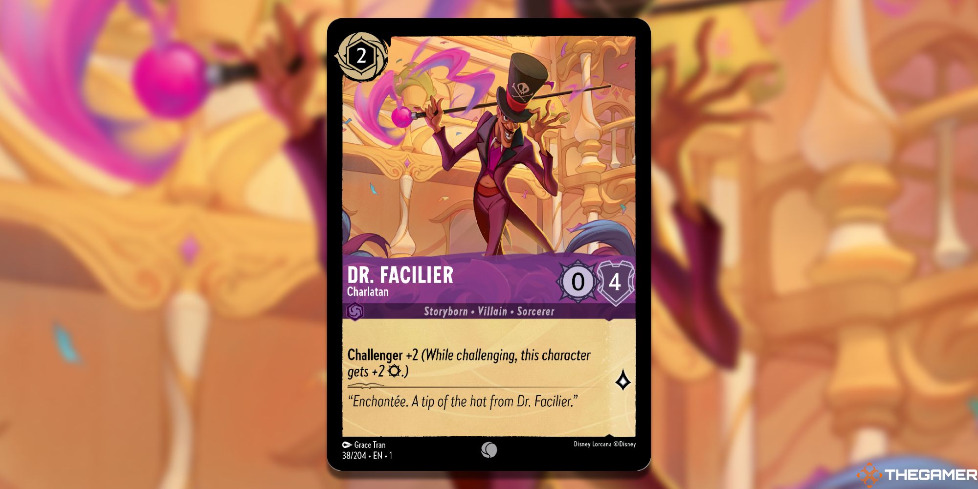 dr facilier - charlatan full card with gaussian blur background