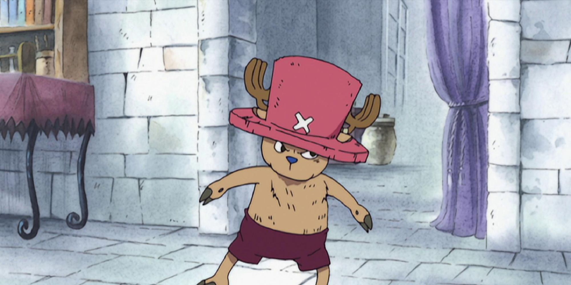 Chopper ready to fight in One Piece.