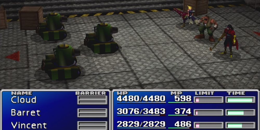 Final Fantasy 7 battle mechanic gameplay
