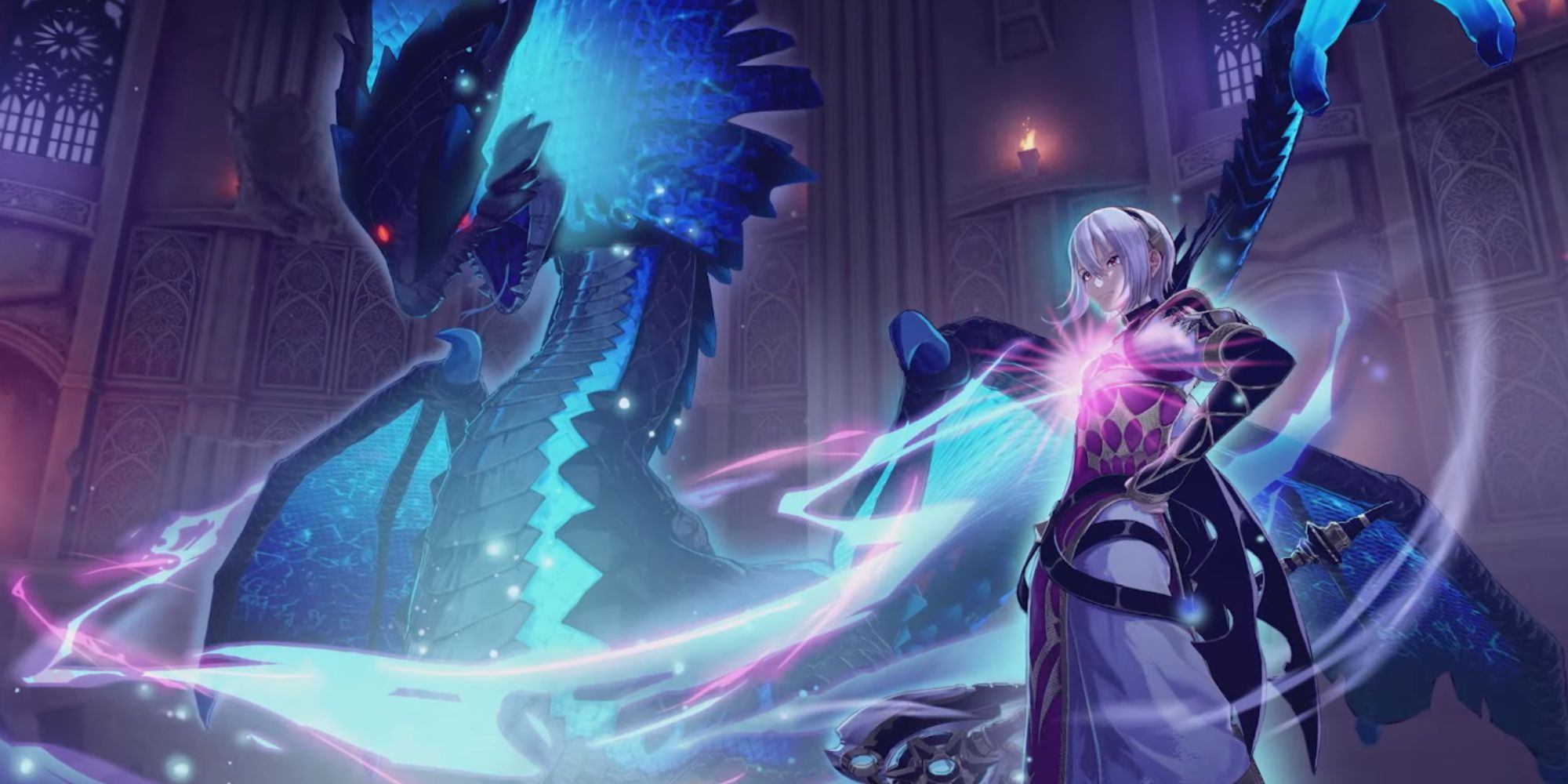 A Fell Dragon rises in a cathedral
