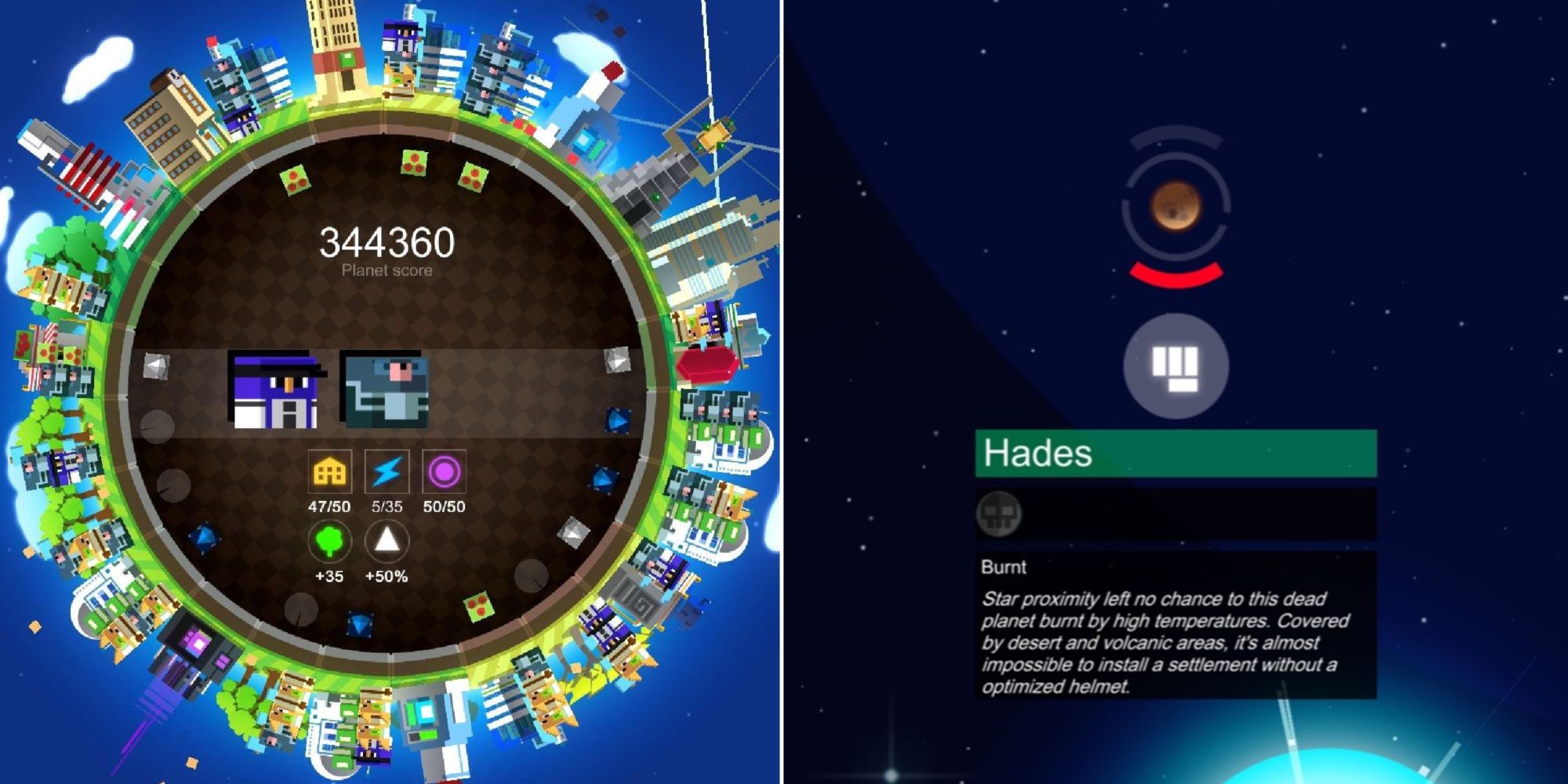 In-game screenshot of a Planet Of Mine