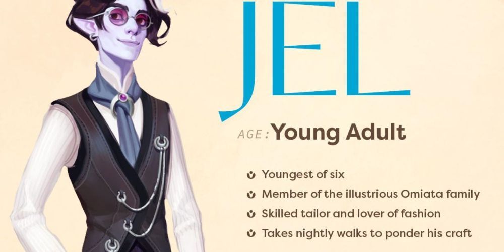 Jel character information screen