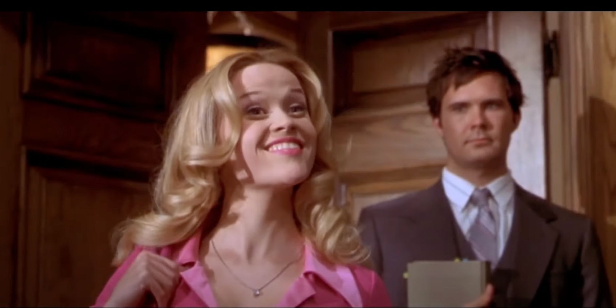 Elle and David in the courthouse in Legally Blonde