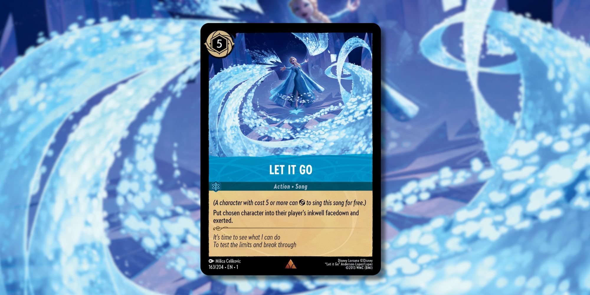 Let It Go Song Card From Disney Lorcana