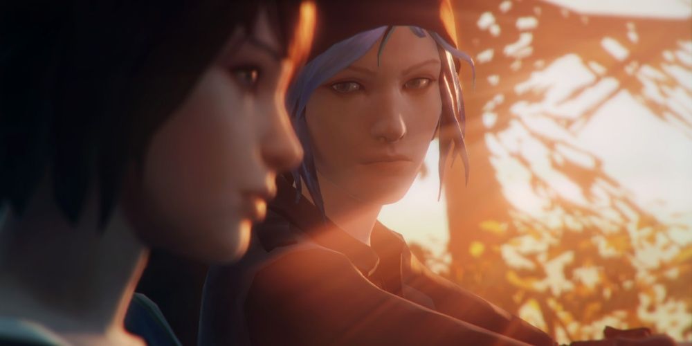 Life Is Strange screenshot of Max and Chloe in a car together.