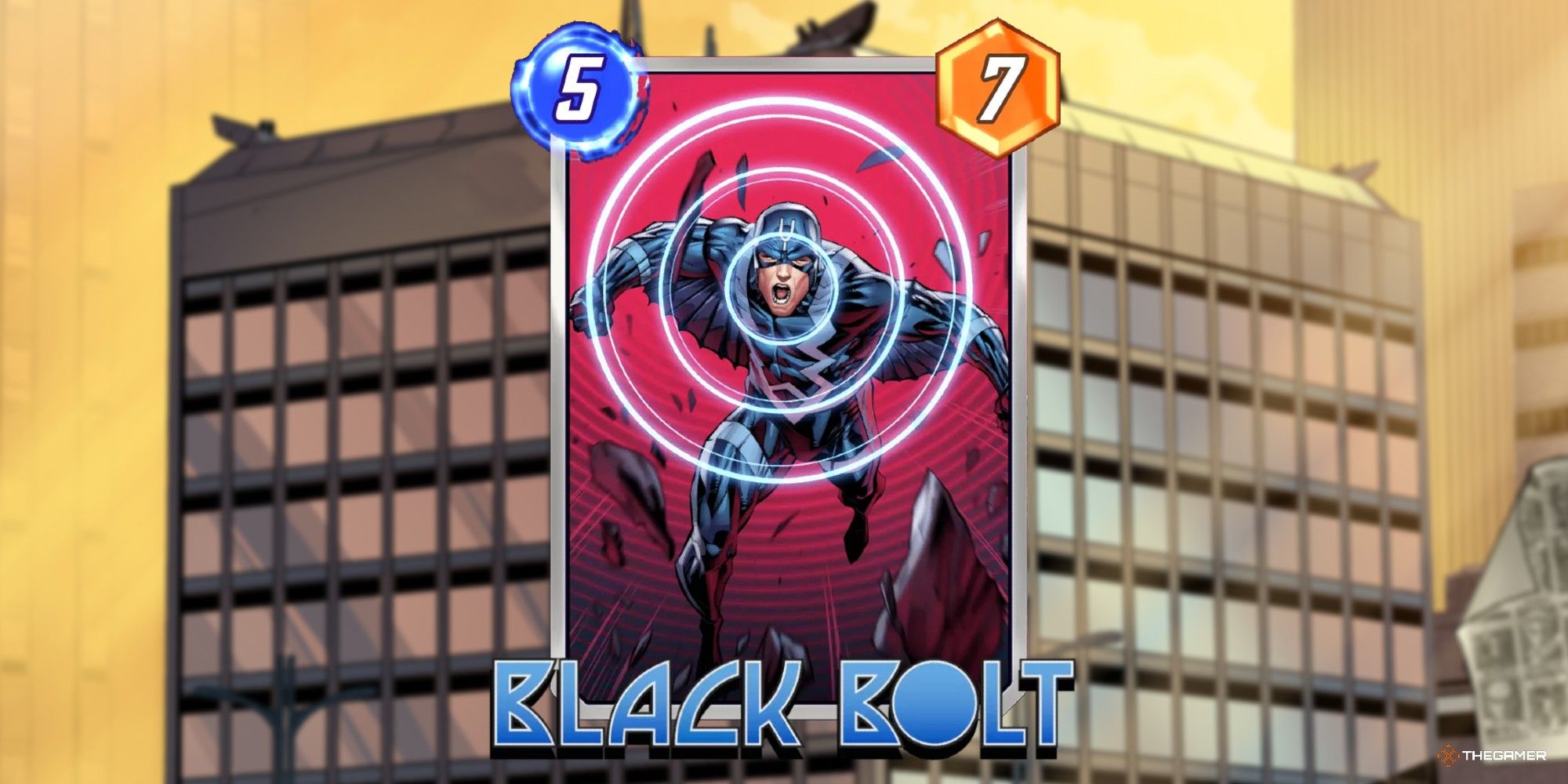 Black Bolt card art in Marvel Snap.
