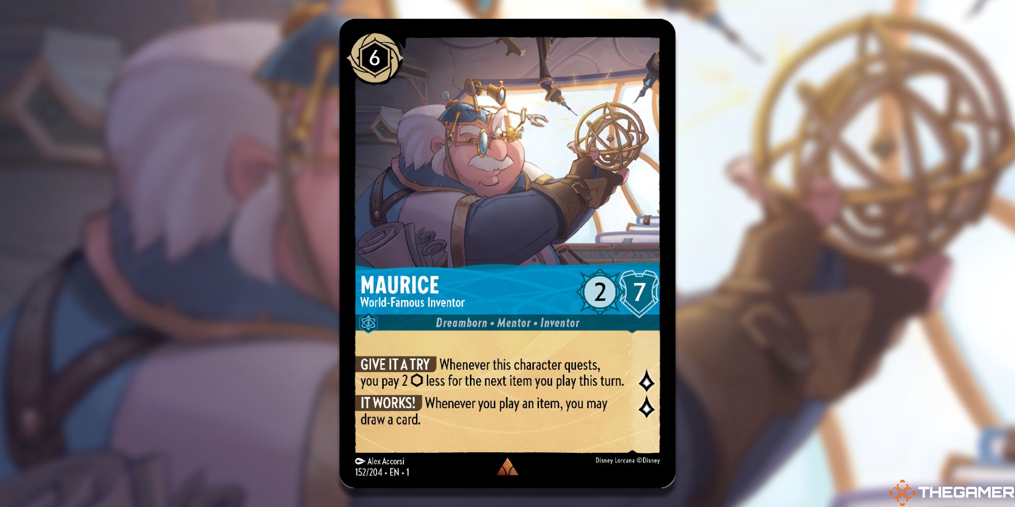 maurice world famous inventor full card lorcana