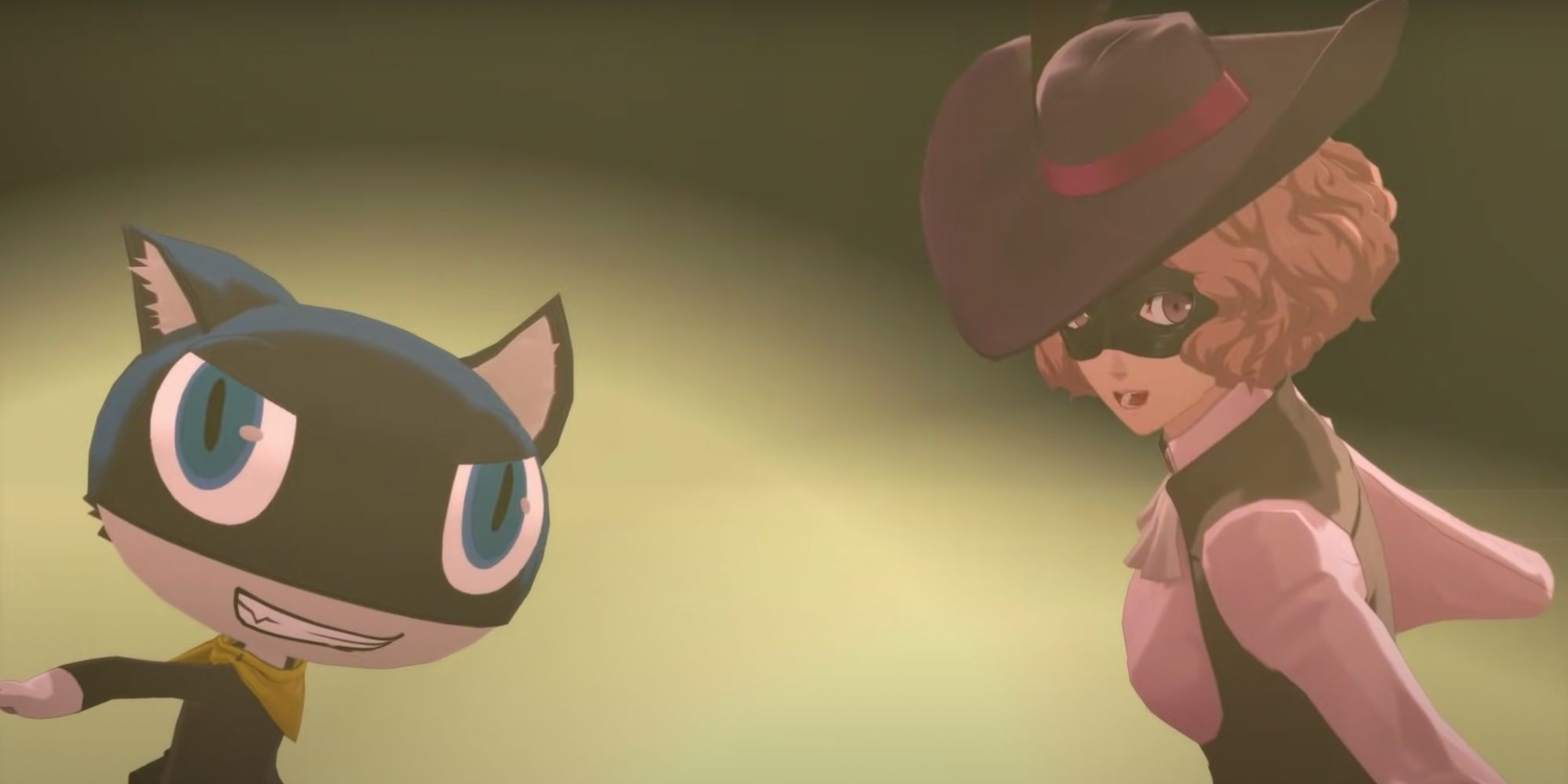 Morgana and Haru Posing Against a Streetlight