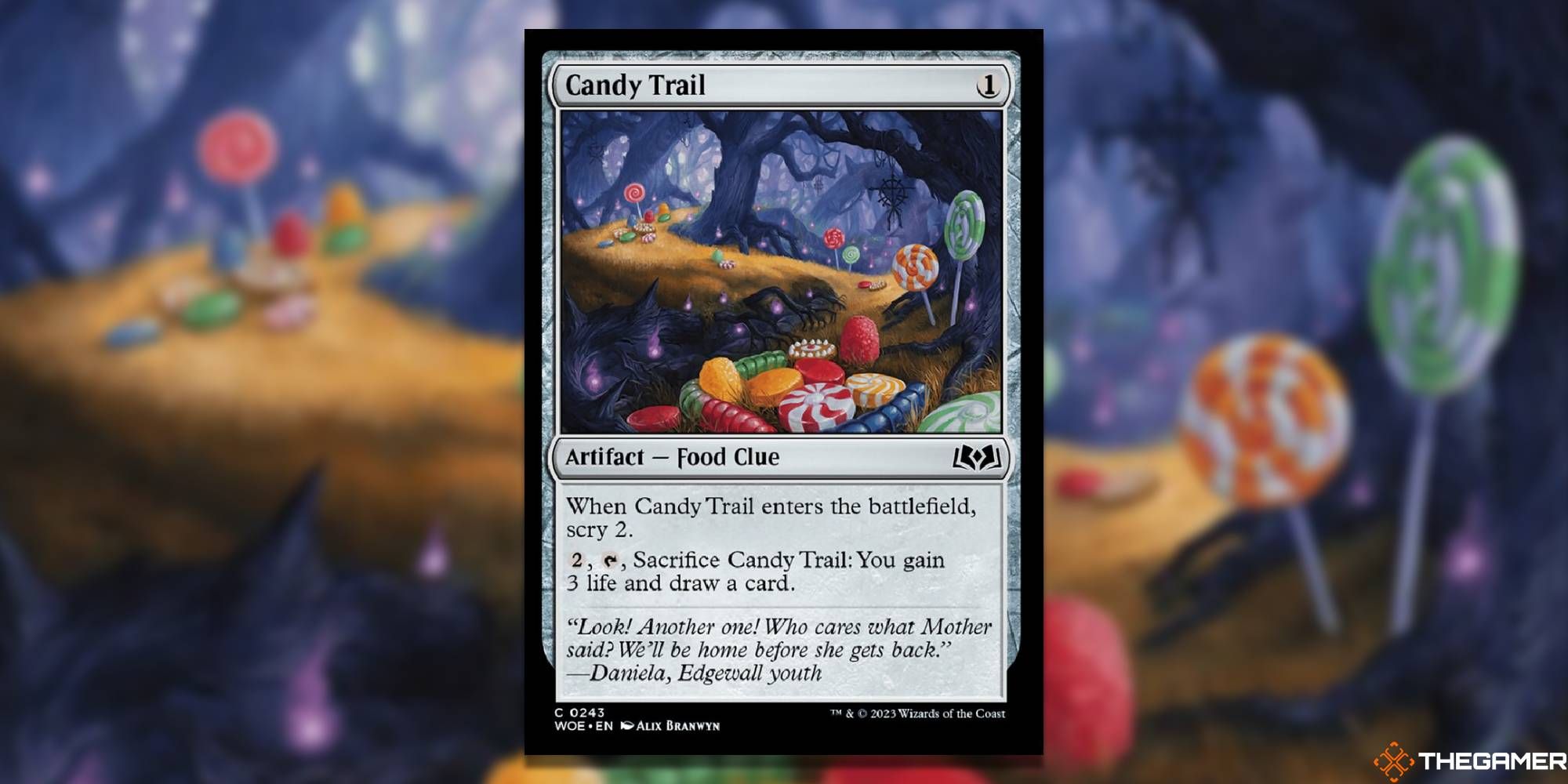 MTG Candy Trail card and art background