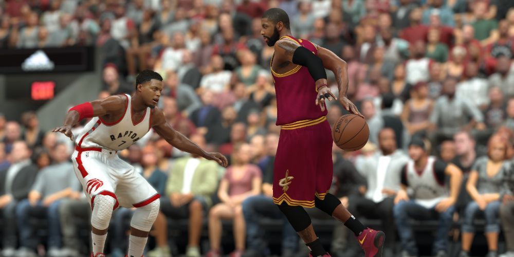 NBA players playing high level basketball