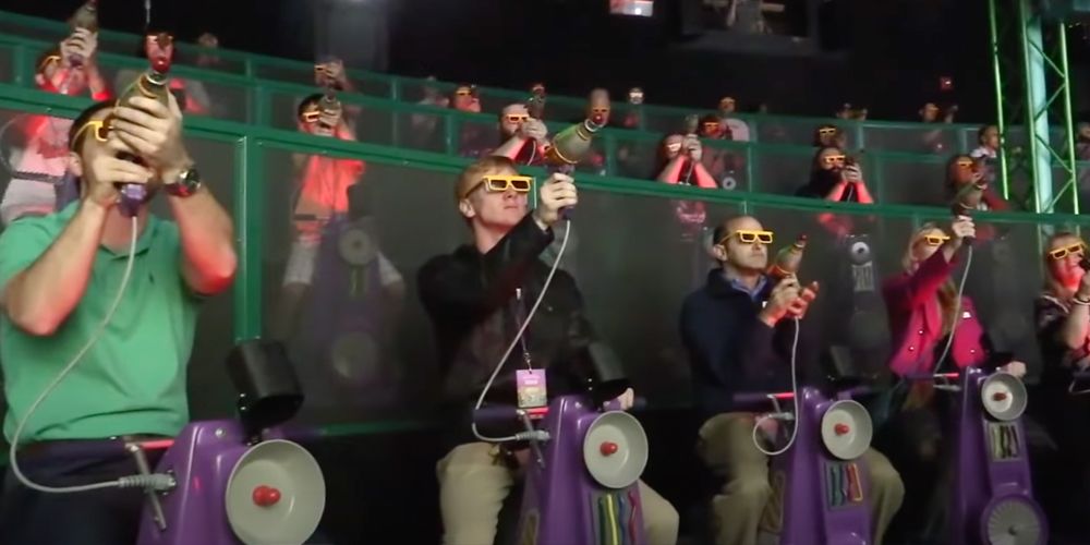 Plants vs Zombies Garden Warfare 3Z Arena ride people 3D glasses laser guns