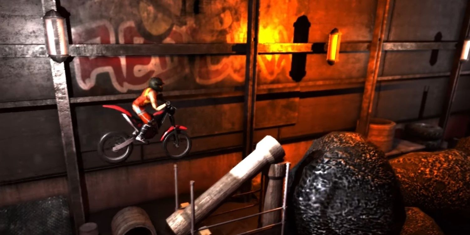 Playing a medium track in Trials 2 Second Edition