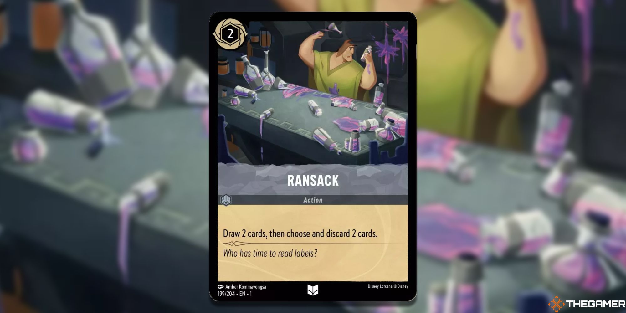  Image of the Ransack card in Lorcana, with artby Amber Kommavongsa