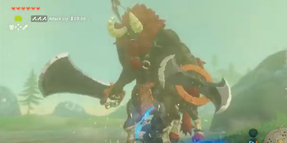 Red Maned Lynel Legends of Zelda Tears of the Kingdom fight