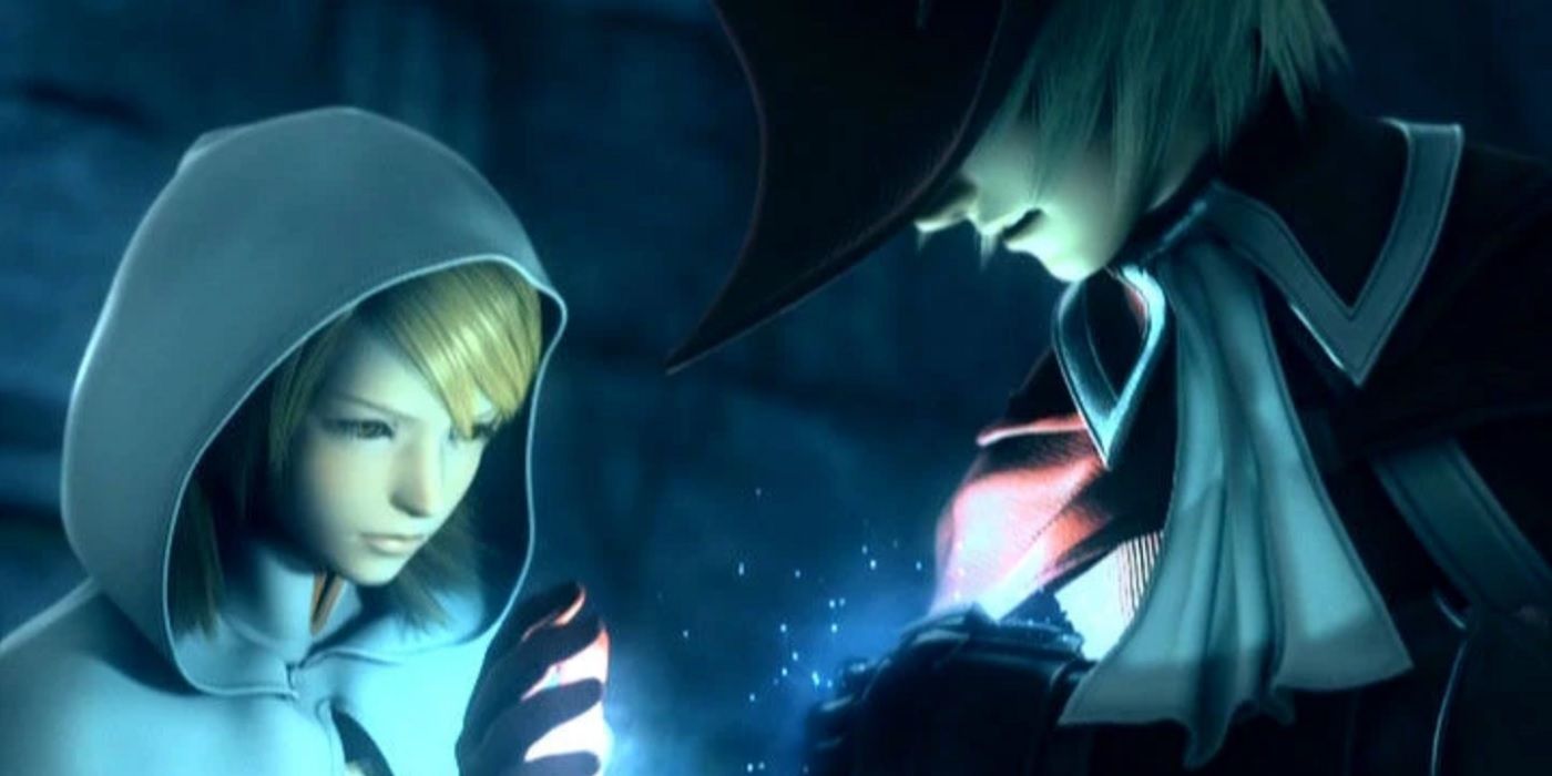 Refia healing Ingus in Final Fantasy 3's DS port